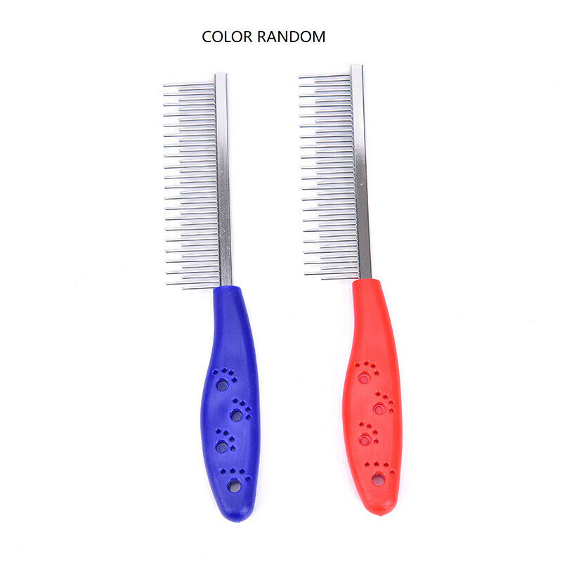Pet Dog Cat Metal Double Row Teeth Brush Grooming Hair Comb Rake Tool Use.l8