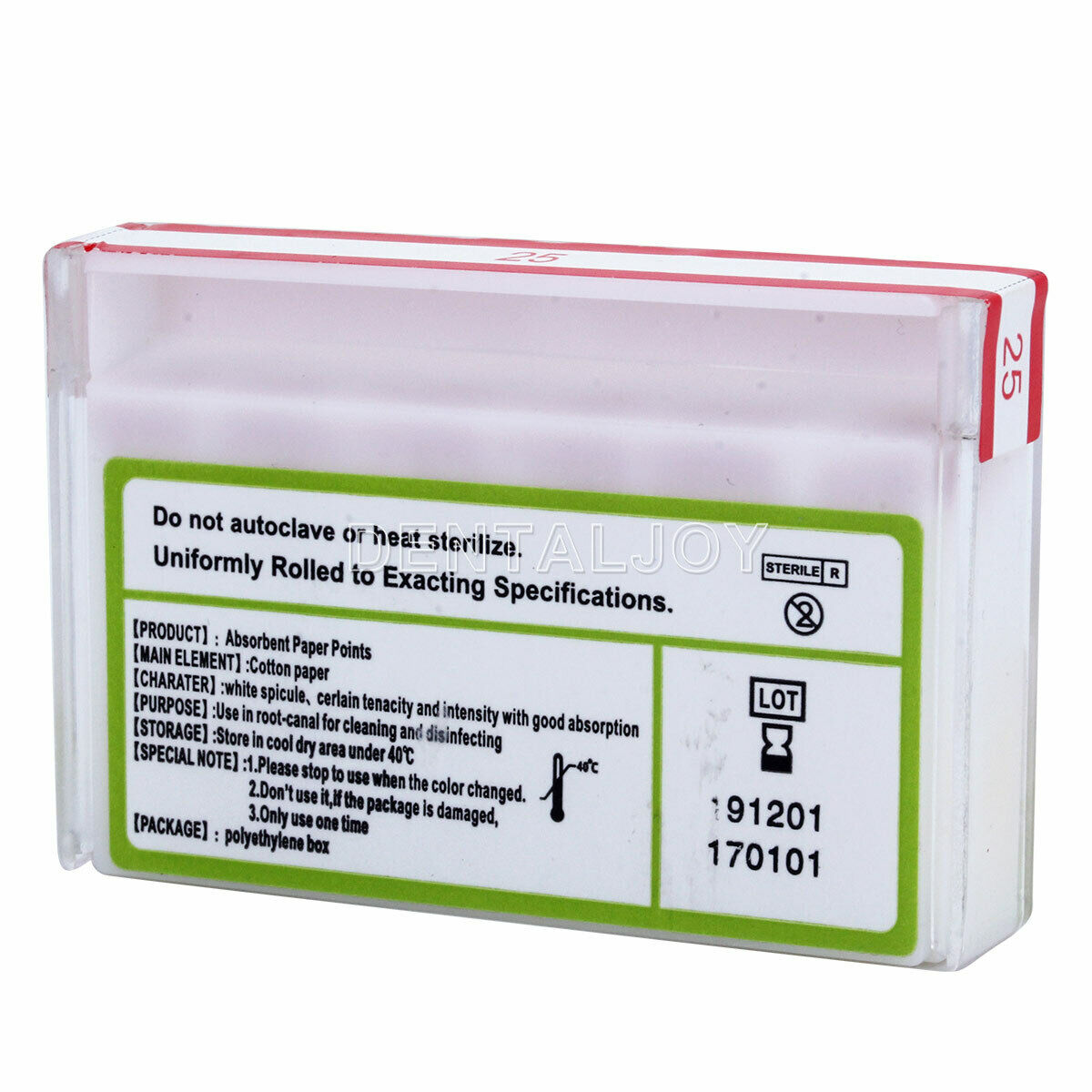 10 Boxes Dental Endodontic Absorbent Paper Points Root Canal 0.04 25# 100PC/BOX