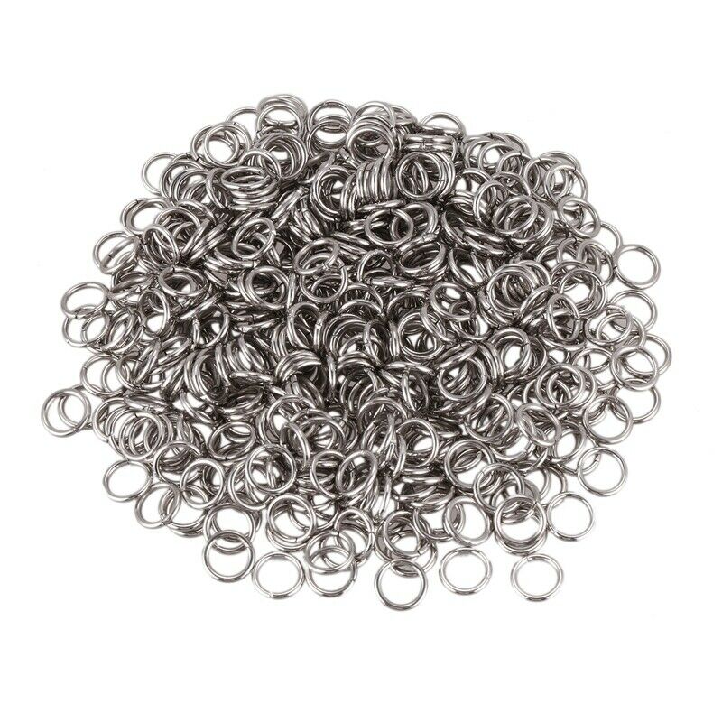 2X(500 Stainless Steel Open Jump Rings 7mm Dia. Findings O9Z5)