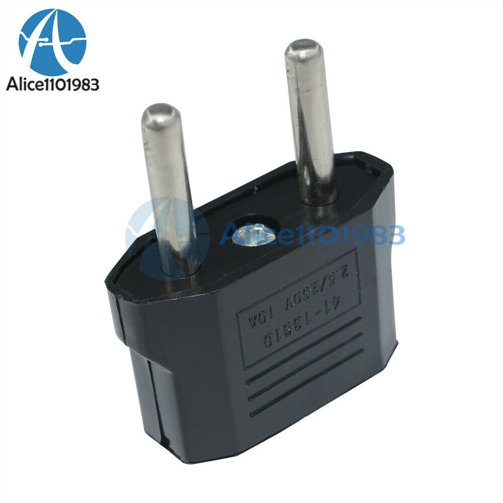 10PCS US/USA to European Euro EU Travel Charger Adapter Plug Outlet Converter