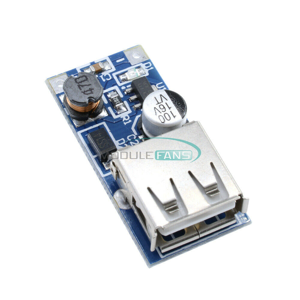 5PCS 0.9V-5V to 5V DC-DC Booster USB Mobile Step-up Power Supply Module Blue