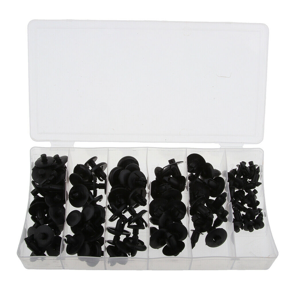 80 Piece Nylon Trim Panel Bumper Shield Retainer Fastener Rivet For M7/ M8