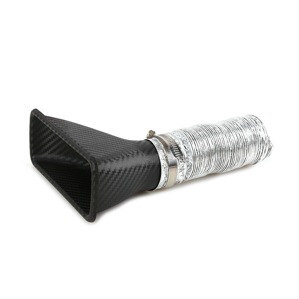 Carbon Fiber Look Car Front Bumper Turbo Air Intake Pipe Turbine Inlet Pipe Kit