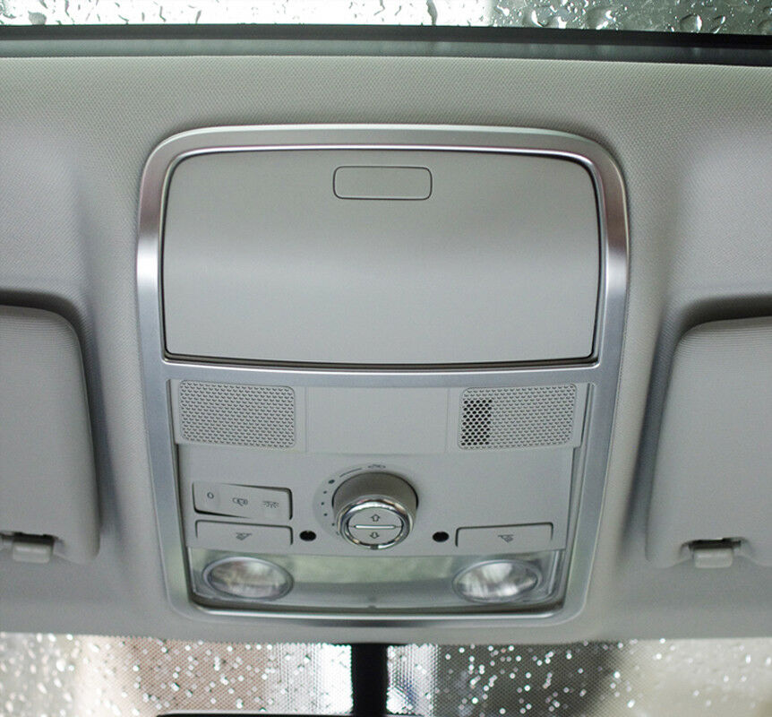 Stainless Steel  Front Reading Lamp Cover Frame Trim Fit For  Tiguan 2010-2014
