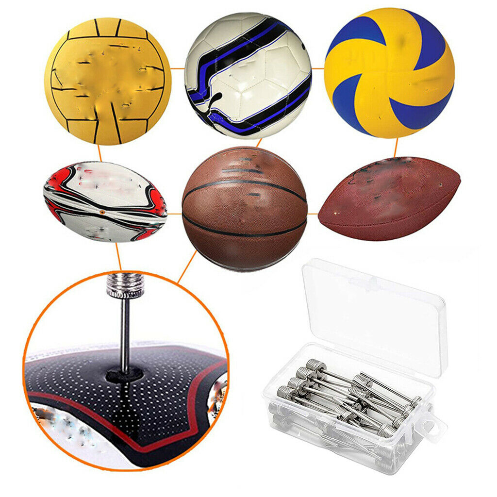 30x Anti-rust Ball Pump Needle Basketball Inflating Pin Adapter 38mm Needles