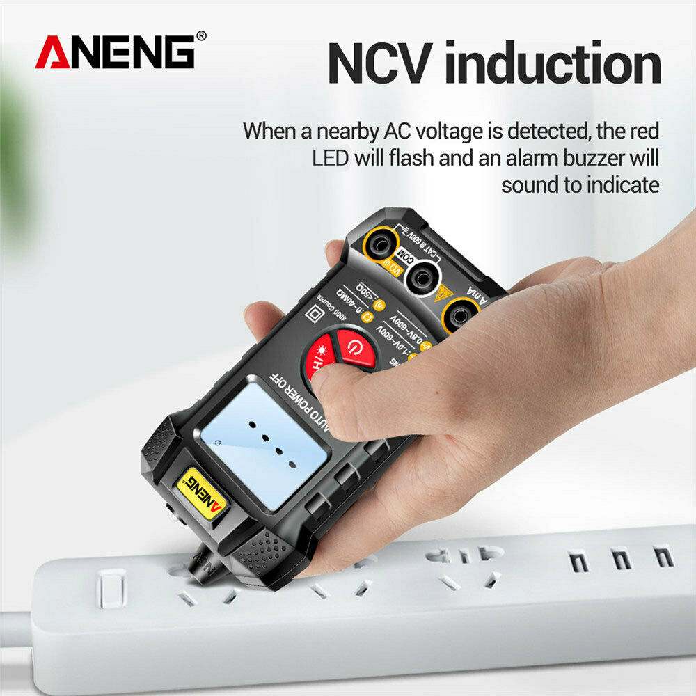Digital Multimeter 4000 Counts True RMS NCV Meter w/Flashlight Multimeter Tester