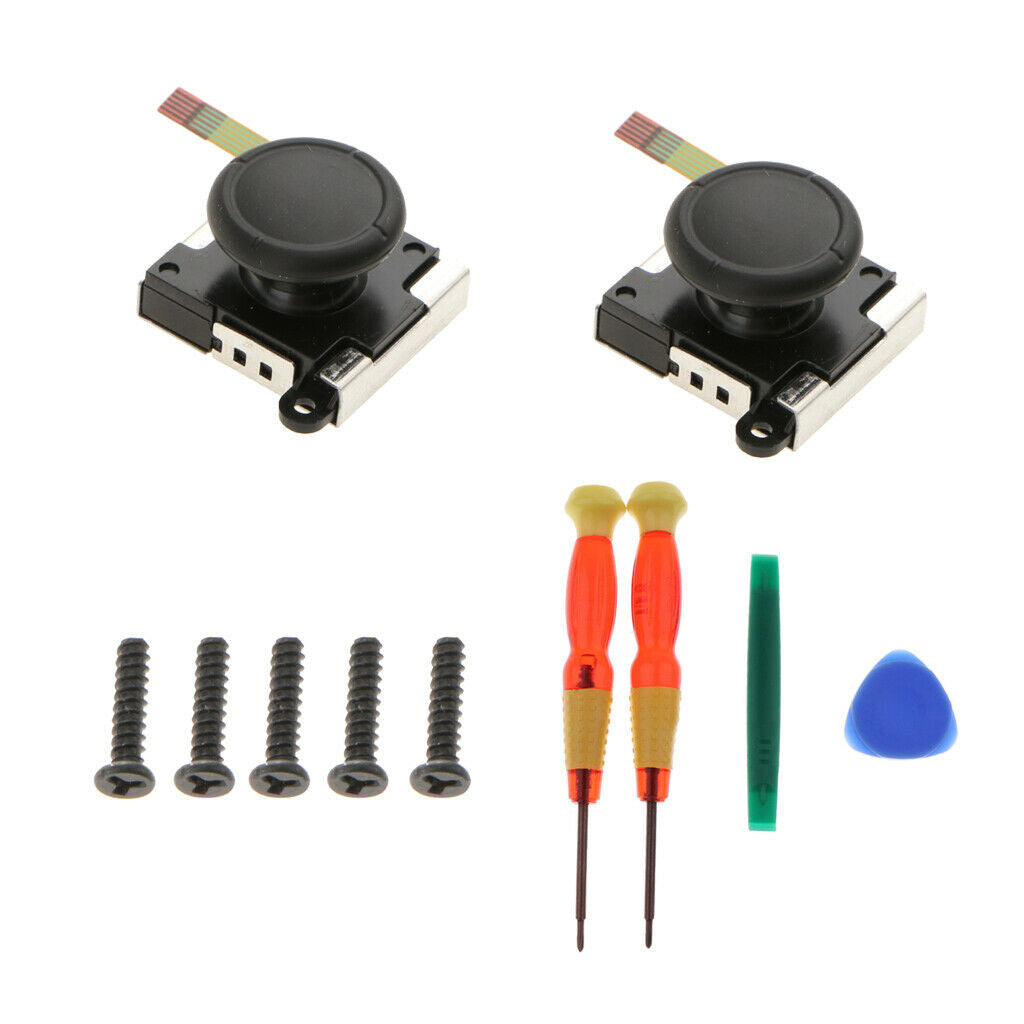 4PC Replacement Analog Joystick Sensor & Screws & Screwdriver Set for NS
