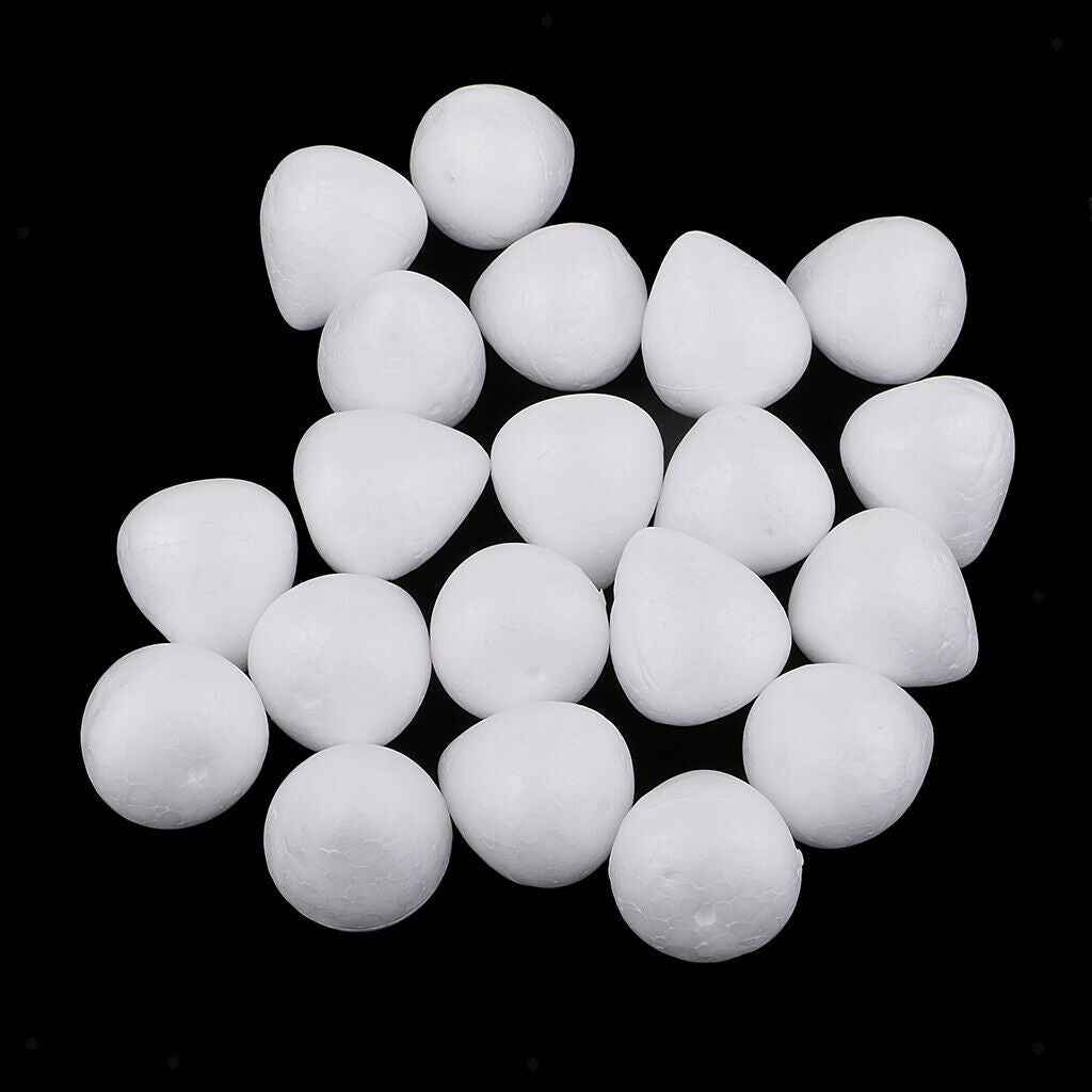 4X 40Sets White Styrofoam Foam Ball for Wedding DIY Kids Painting Supplies