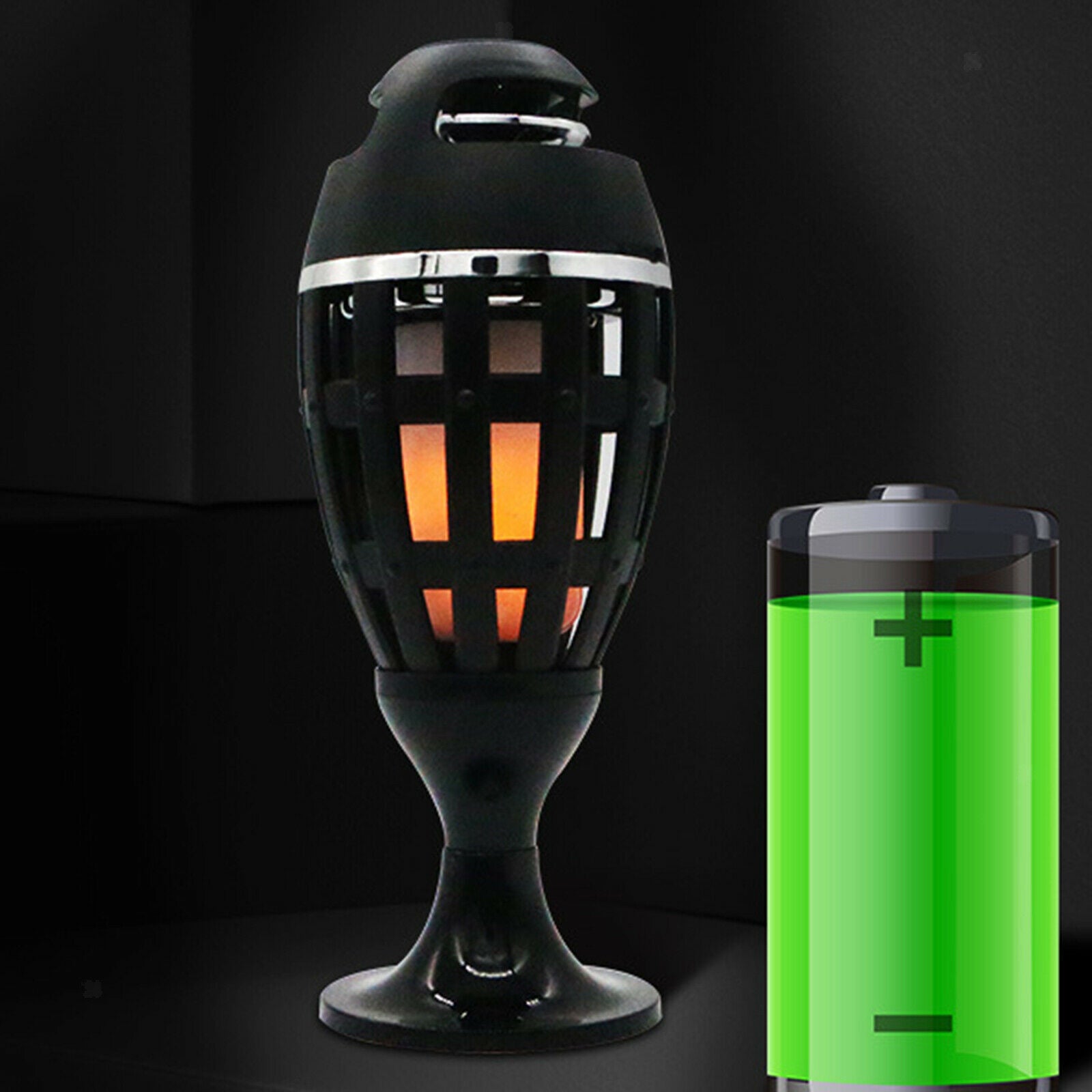 Wireless Portable LED Bluetooth 4.2 Flame Speaker USB Subwoofer Sound 2000mA