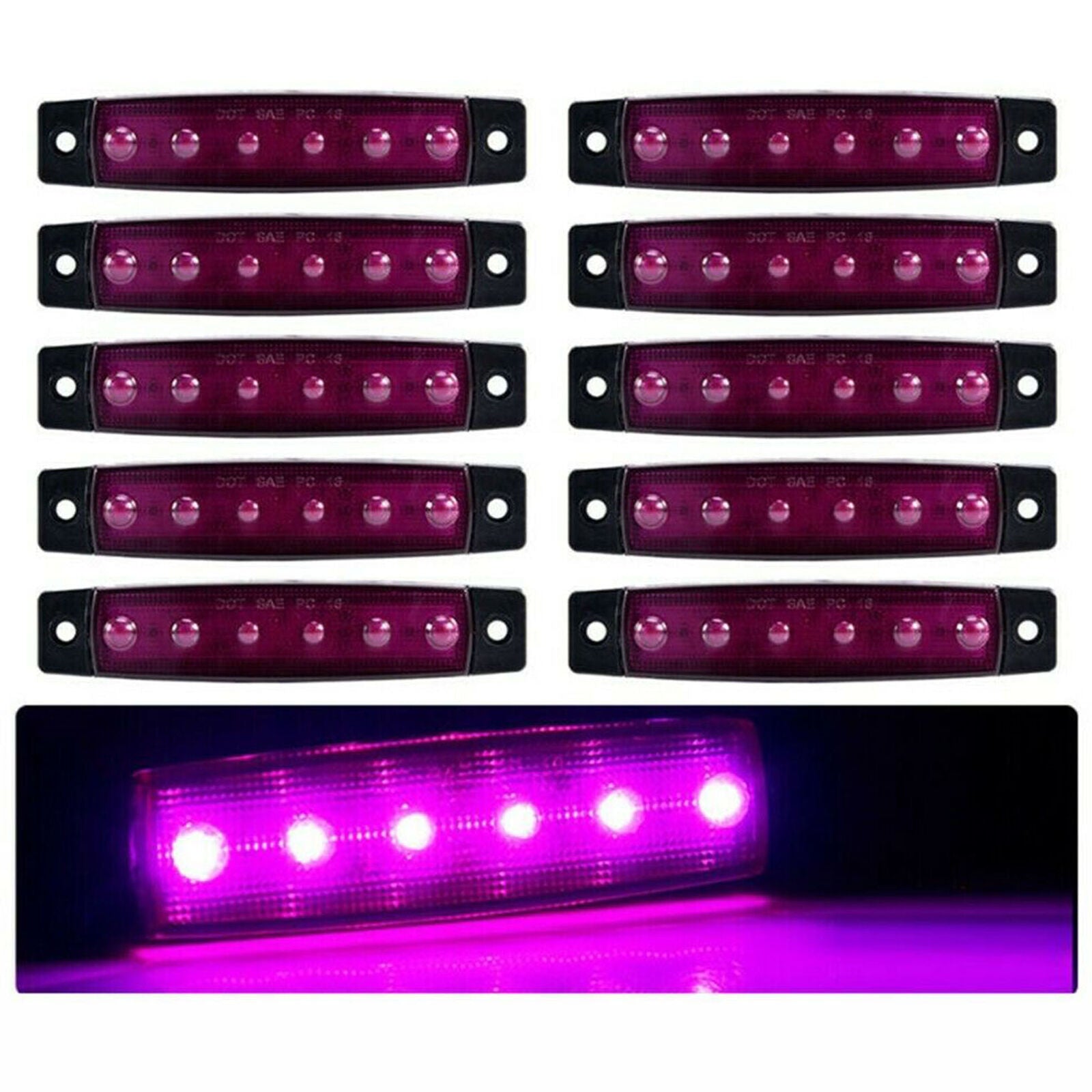10pcs LED Rock Light Kit Underglow Lamp Offroad Truck Bluetooth Indicators Light