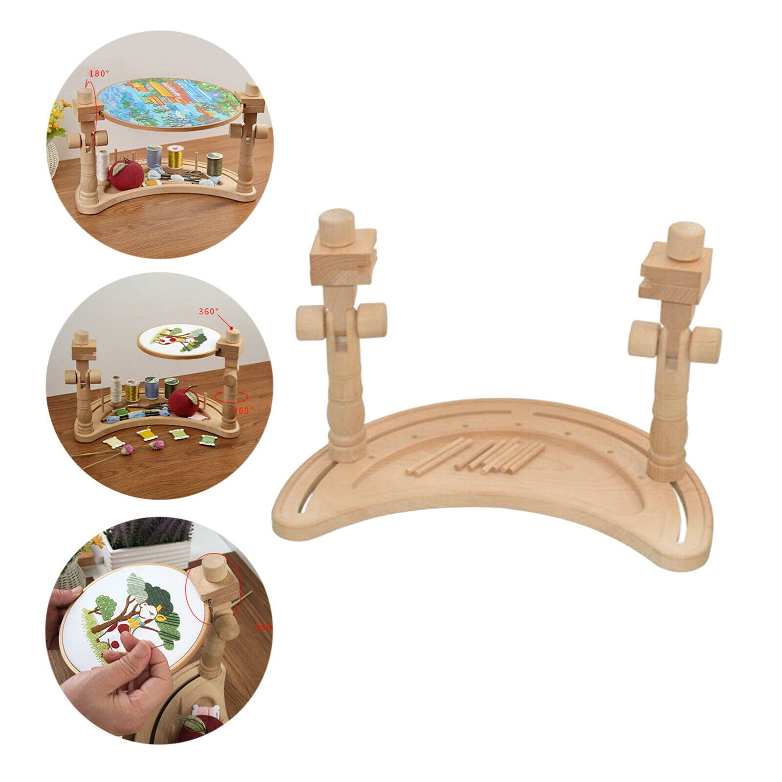 Embroidery Stand Adjustable Cross Stitch Rack Frame Hoop Desktop Sewing Tool