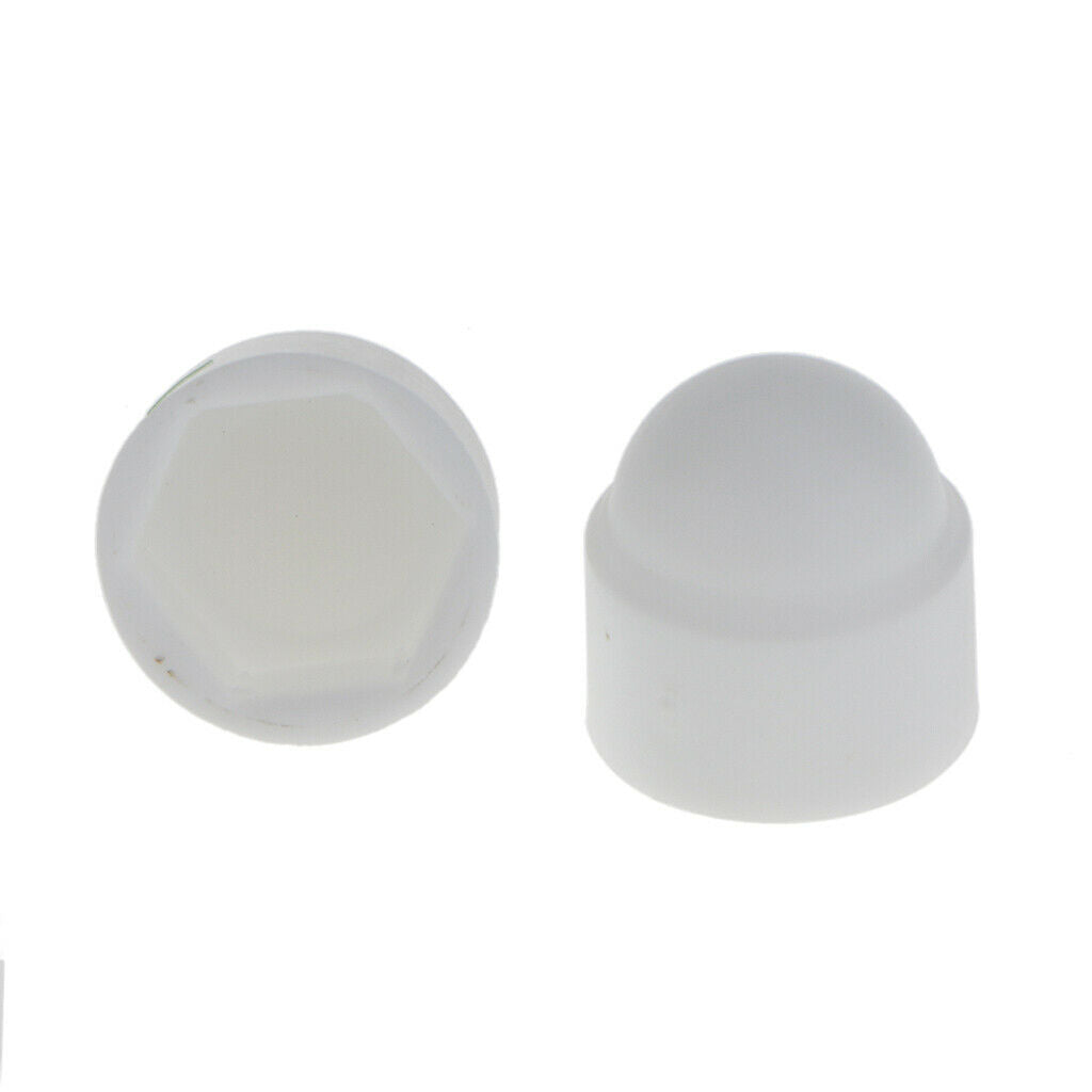 10 Pieces M6 White Dome Bolt Nut Protection Caps Cover Hexagon Screws