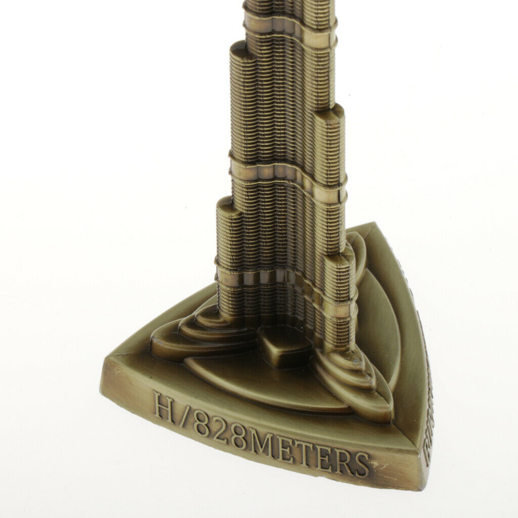 Alloy Dubai Halifah Tower Landmark Building Home Decor Handmade Gifts Bronze