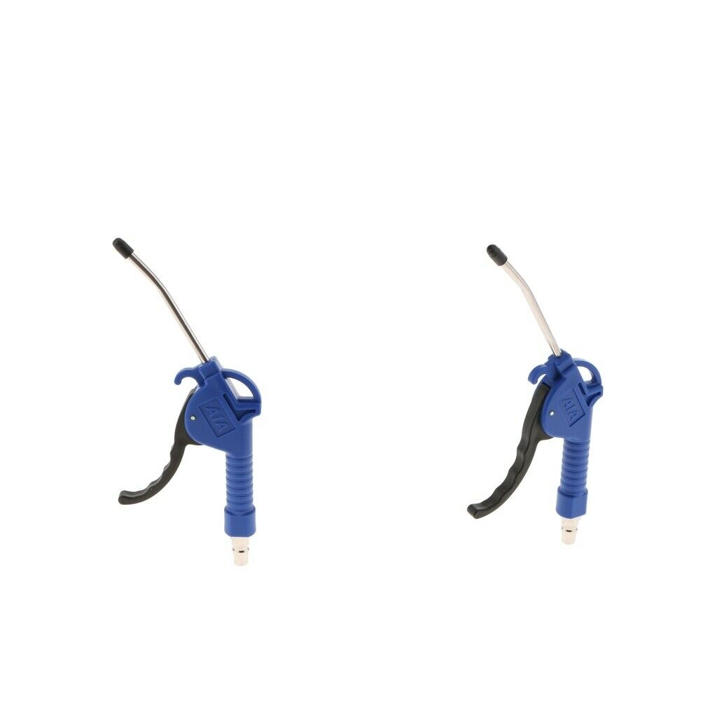 2Pcs Air Compressor Blow Gun Nozzles Inflation Needle Spray Blower Set Blue