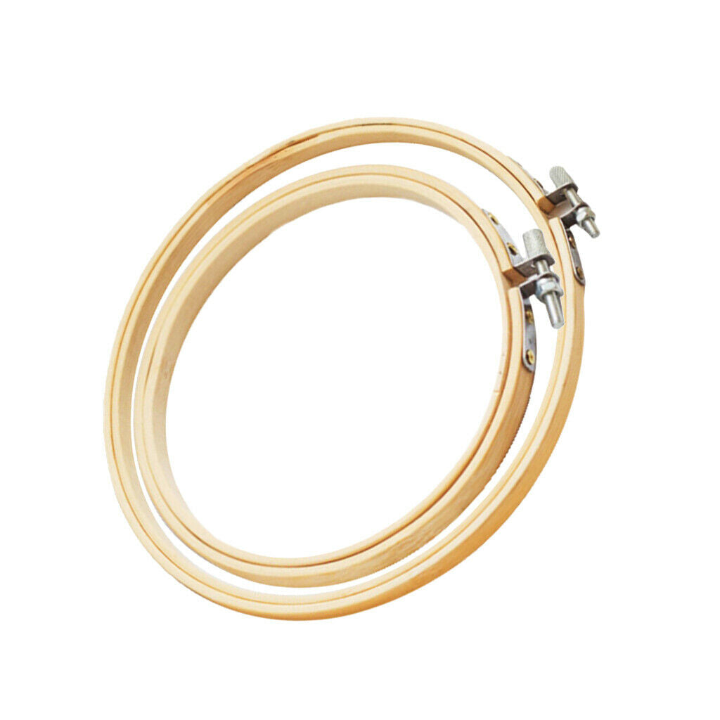 2 Pieces Bamboo Bamboo Embroidery Cross Stitch Ring Hoop 3" 4