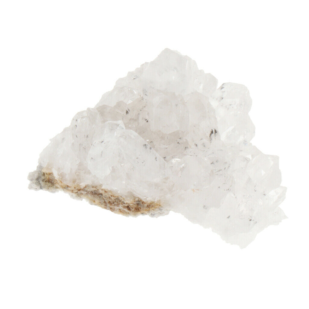 White Crystal Cluster VUG Specimen Natural Stones Minerals Reiki Heal Desk