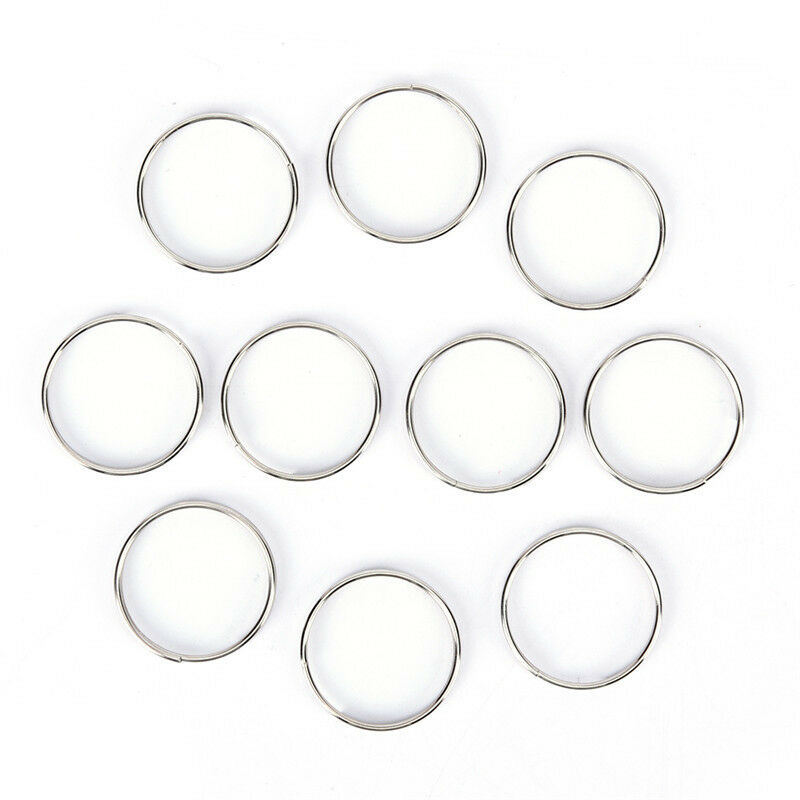 10pcs Steel Keyring Split Key Rings Nickel Hoop Ring Nickel Plated Steel L.l8