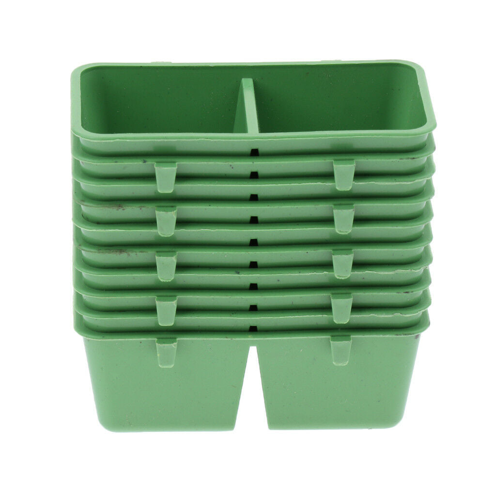 10 Pack Rectangle Bowls Bird Food and Water Cups for Parrot, Parakeet