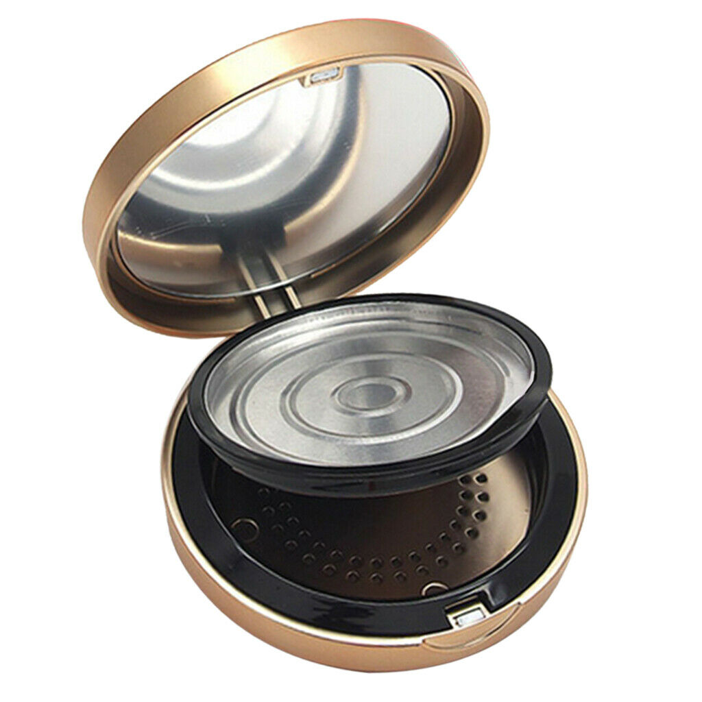 Empty Face Powder Blusher Makeup Cosmetic Storage Container Case Double Tier