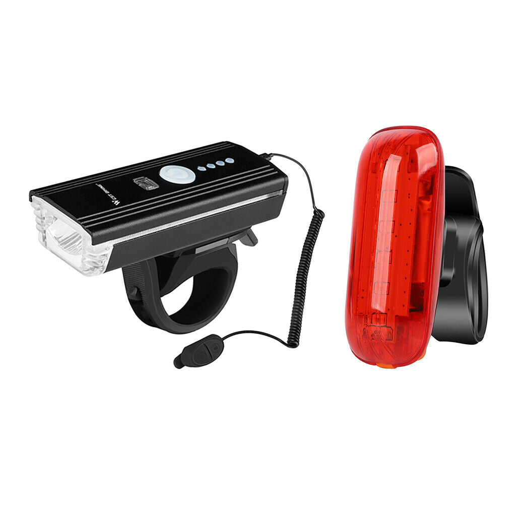 High Sensitive Sensor LED Rechargeable Bicycles Headlight Bike Front Brake Light