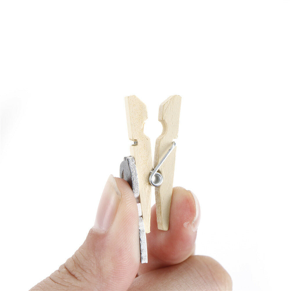 Cat wooden clips with hemp rope photo clip wood paper clip for bag DIY toolsBDAU