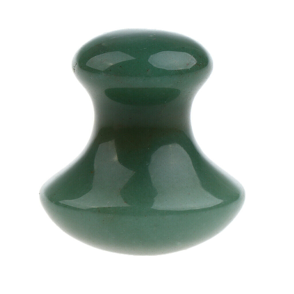 2X Women Facial Beauty Massage Jade Stone Relaxing Mushroom Massage Stone Green