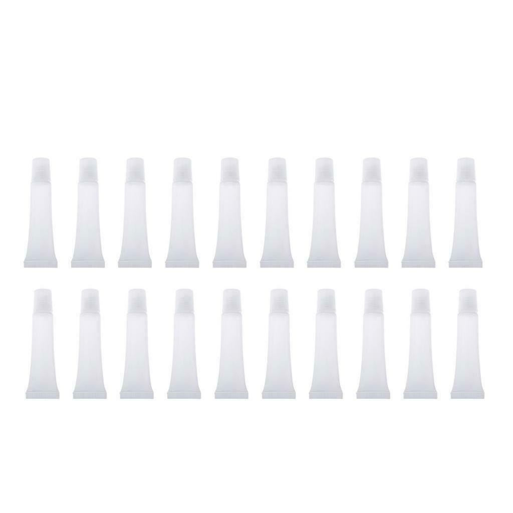 60x Clear Lip Gloss Soft Squeeze Tubes Portable Bottles Vials Containers