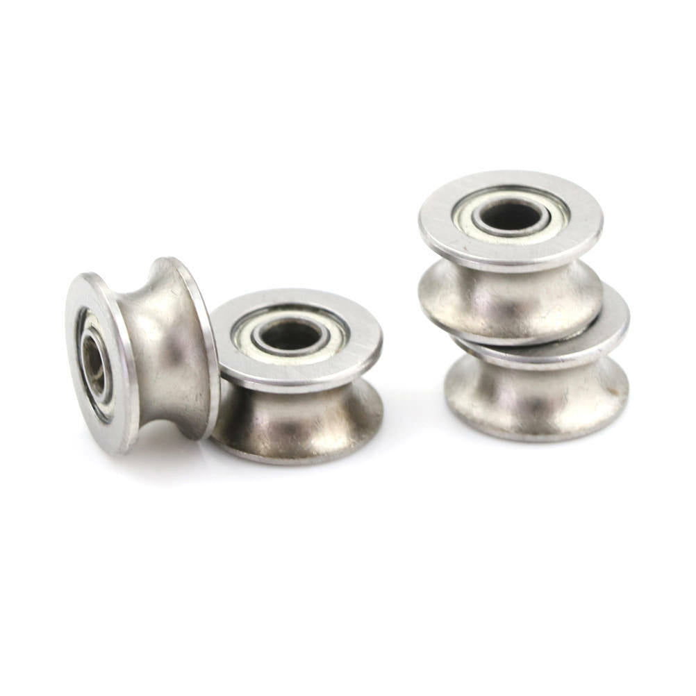 4PCS 4*13*7MM 624UU HCS U Groove Guide Pulley Rail Ball Bearings Whe.l8