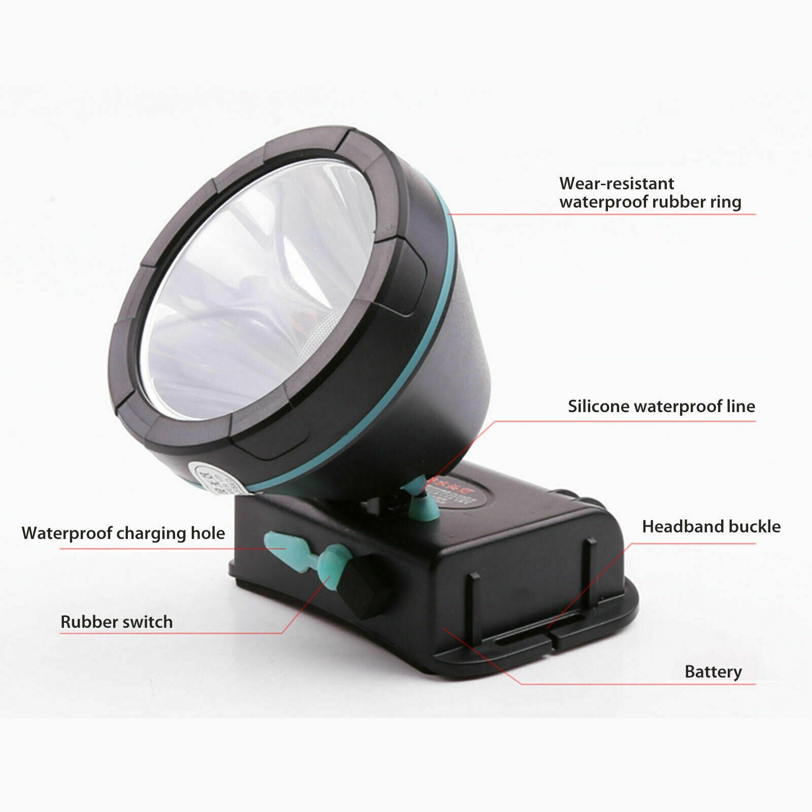 Rechargeable Camping Fish Super Bright T6 LED Headlight Headlamp Head Torch Lamp