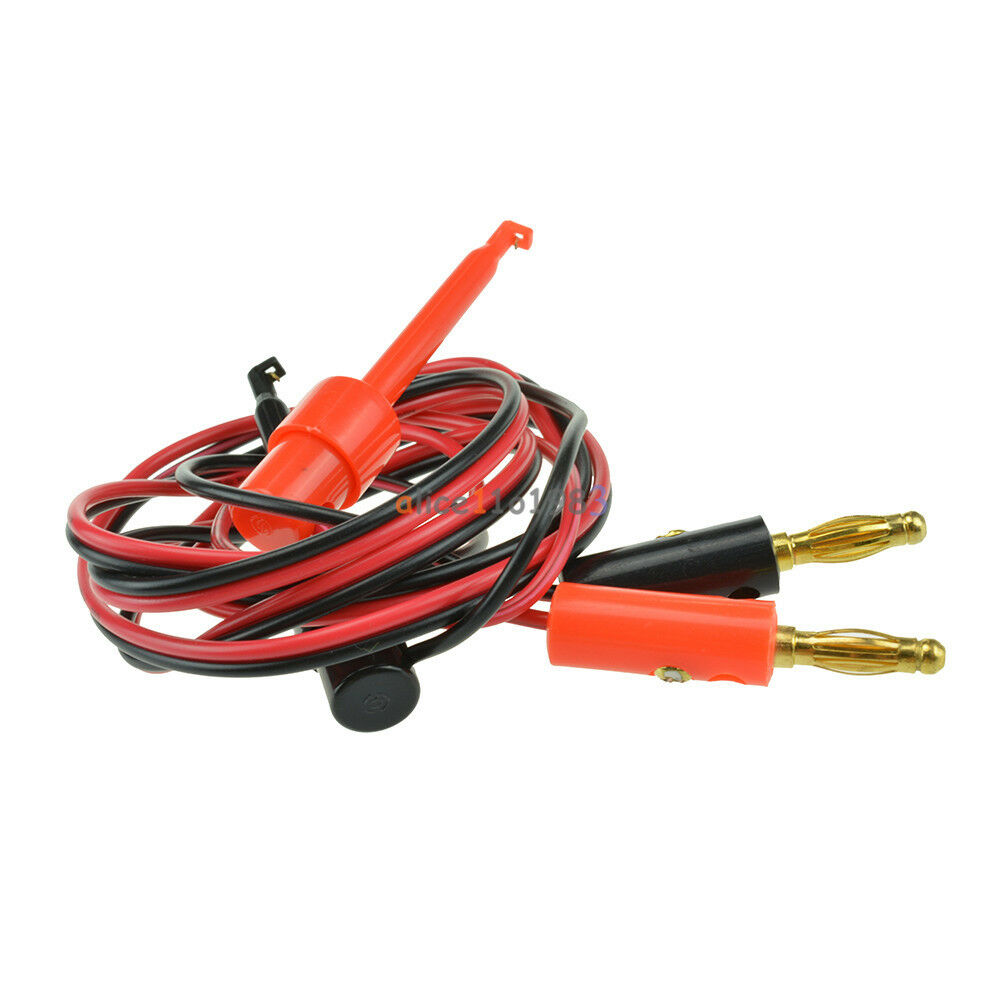 1 Pair Small Test Hook Clip to Banana Plug for Multimeter Test Lead Cable