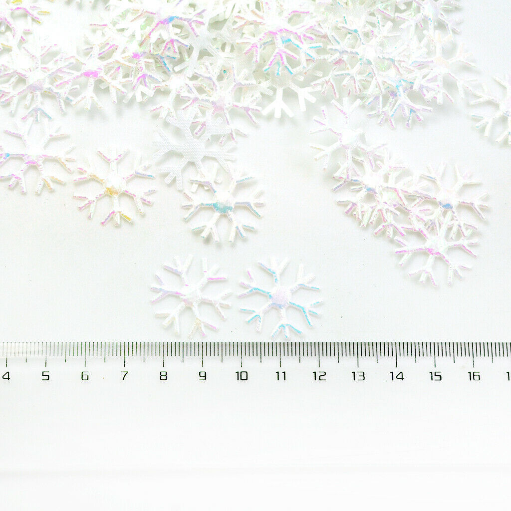 200pcs Shiny Snowflake Props New Year Christmas Decor Materials