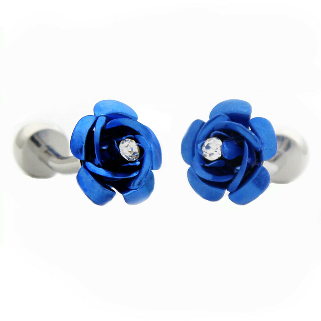 2 Pairs Retro Rose Flower Cufflinks Men Shirt Business Wedding Party Gifts