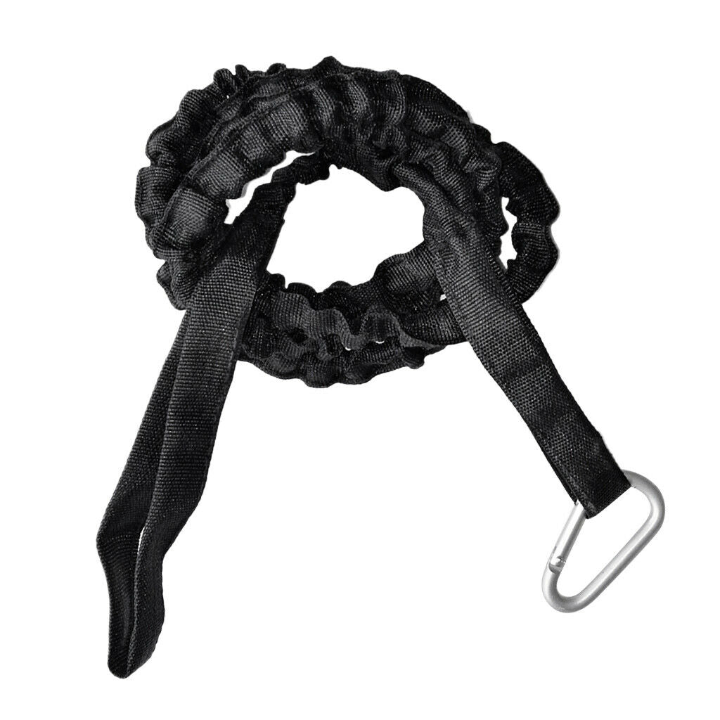 Heavy Duty Kayak Paddle Leash Fishing Rod Holder Tether Oar Bungee Canoeing Clip