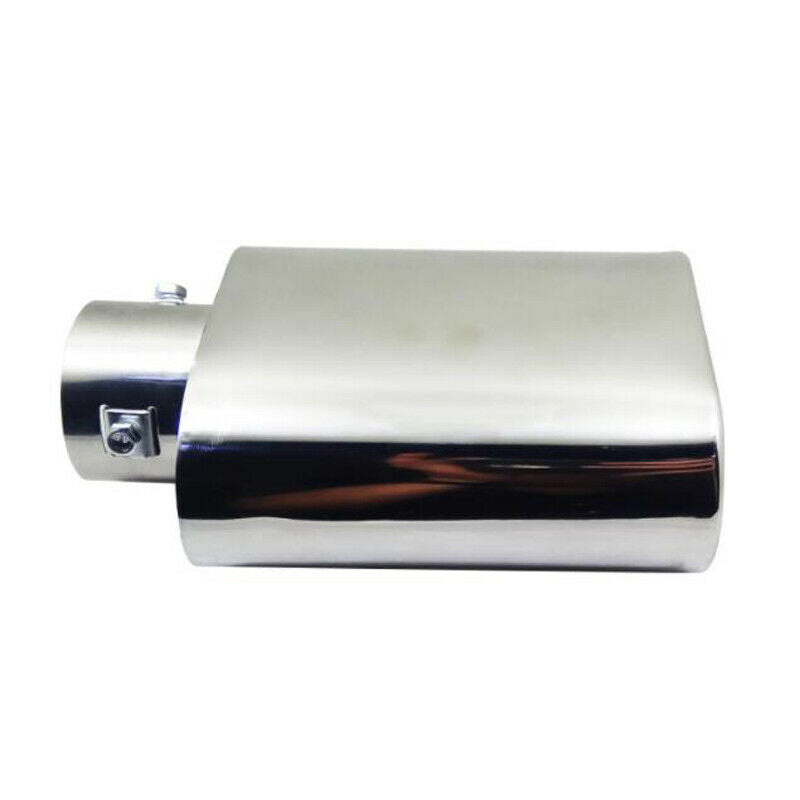 â€‹55MM/2.1" Car Outlet Rolled Rear Exhaust Muffler Tip Pipe Steel Chrome Tailpipe