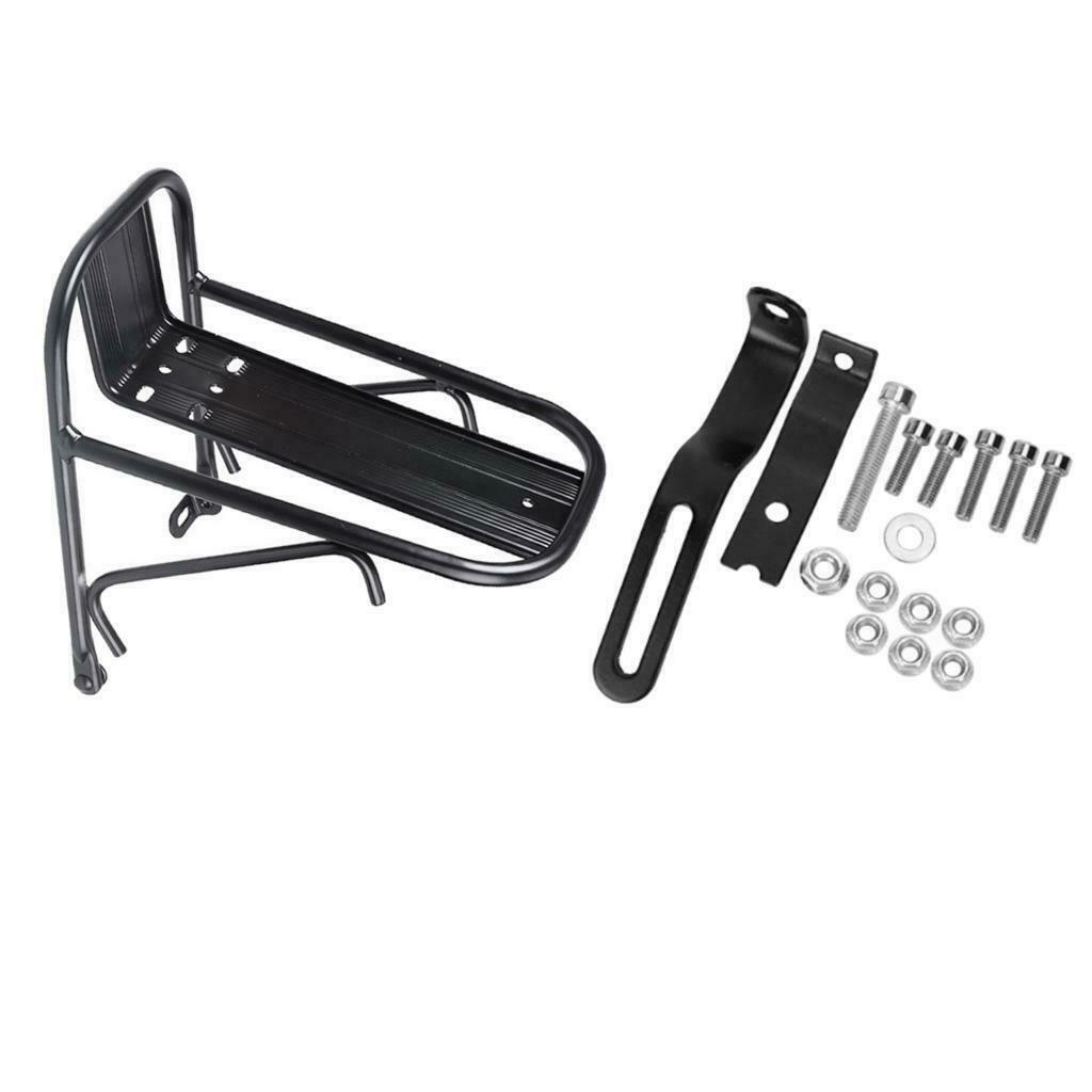 Alum Alloy Bike Front Rack Cargo Rack Panniers 15KG Load  Equipmet Black