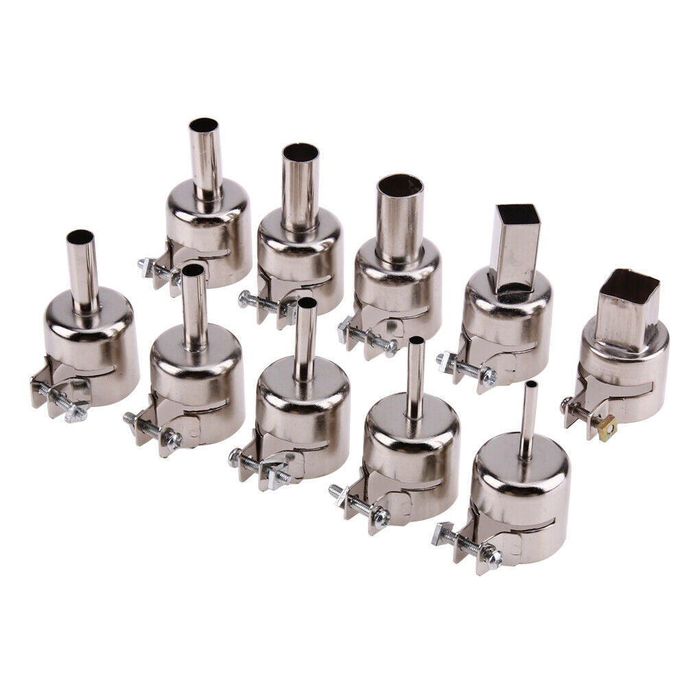 10Pcs Heat Gun Nozzles Solder Kit Set for 850 Hot Air Soldering Station C#P5