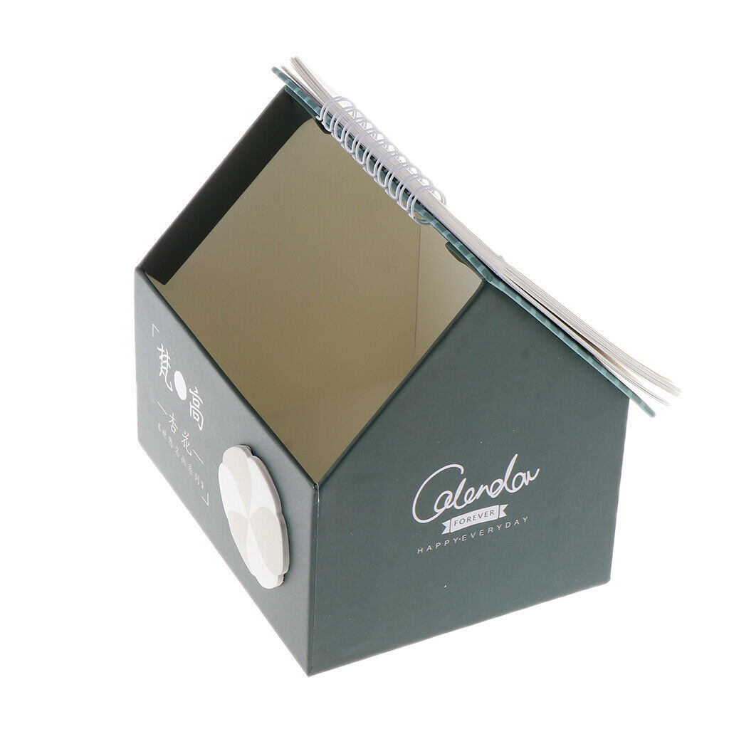 Desk Storage Box Organizer Stationery Box & Desktop Calendar Apricot Flower