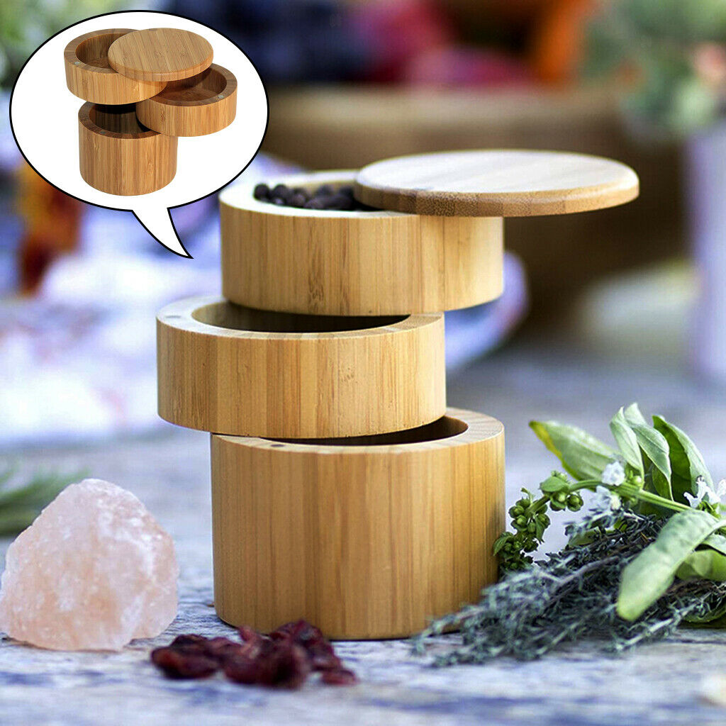 Bamboo spice storage box pepper jar sugar bowl spice and