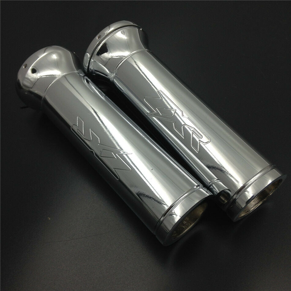 7/8â€ alloy Handlebar Hand Grips for Kawasaki 250 400 750 R RR 1100 ZXR chromed