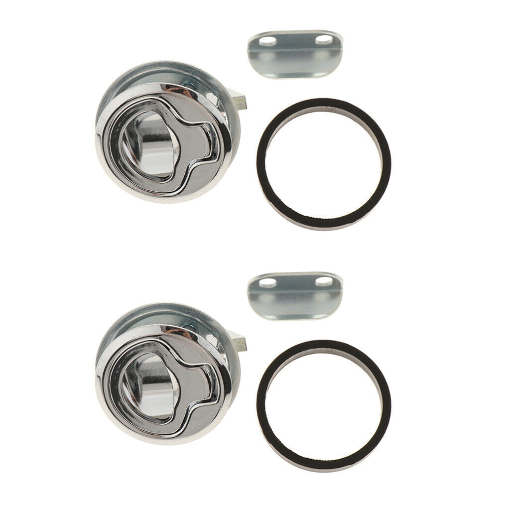 2x Flush Pull Slam Latch Lock Deck Hatch RV Trailer Boat Marine Deck Hatch