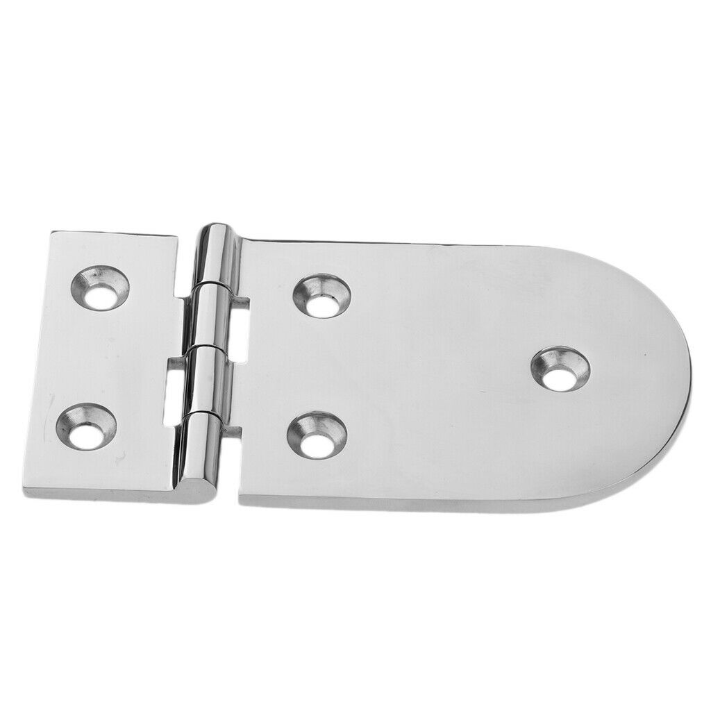 Short Round Side Marine 316 Stainless Steel Boat Door Hatch Hinge 127 x 65mm