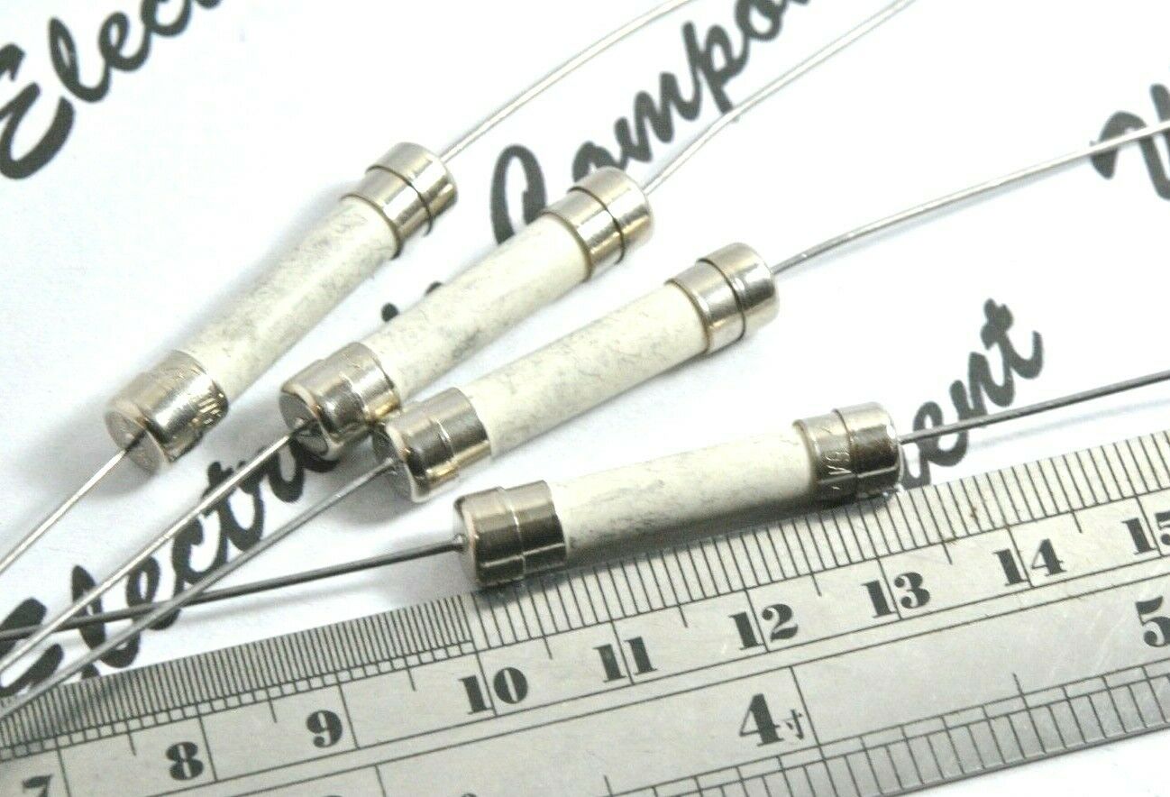 4pcs - Littelfuse 6A 250V 6.3x32mm  Axial Leaded Ceramic Fuse - 324 series