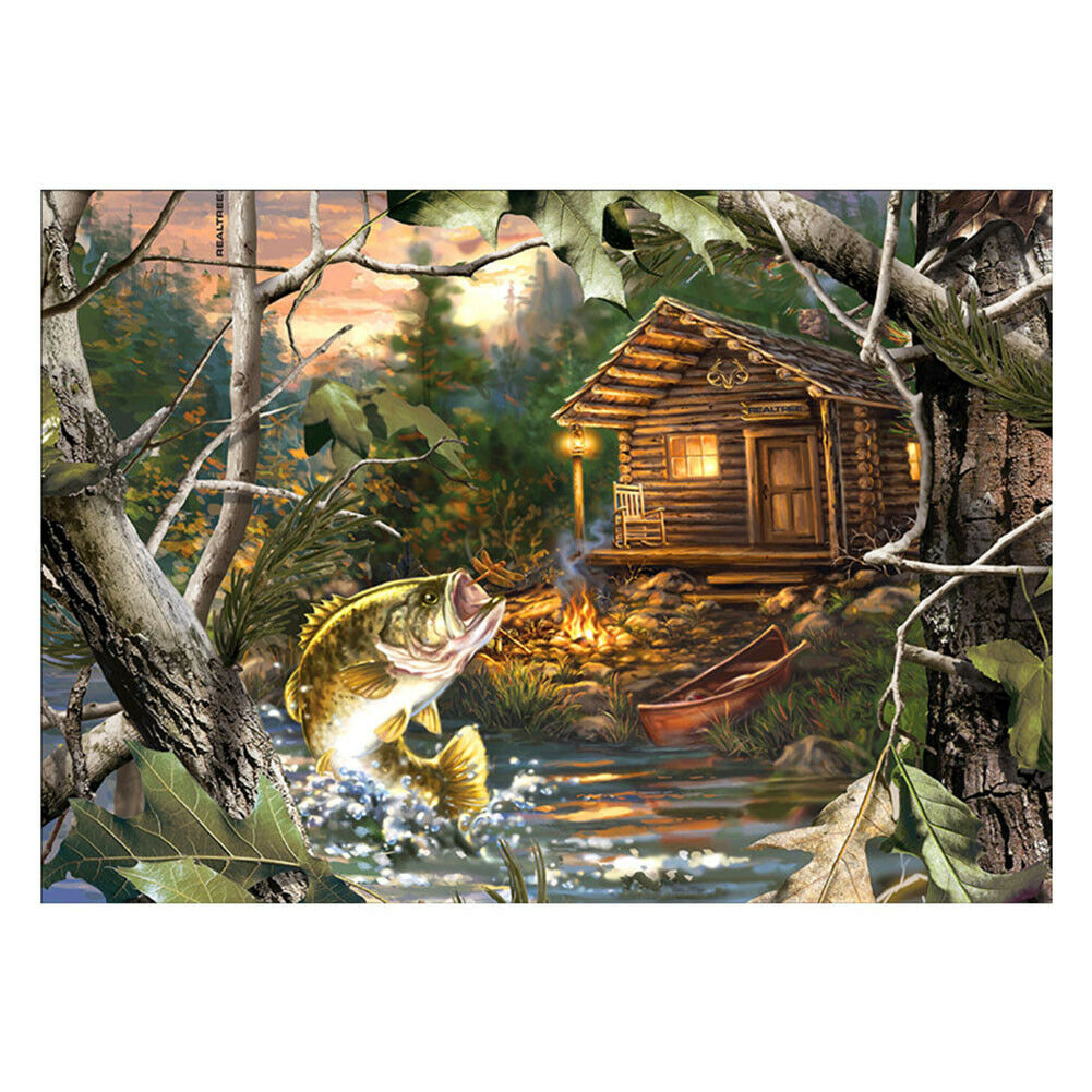 Fish 5D DIY Full Drill Round Diamond Painting Needlework Set Cross Stitch @
