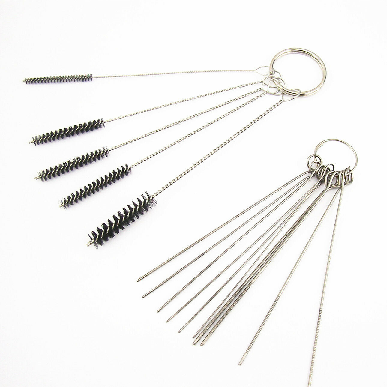 Carburetor Carbon Dirt Jet Remove 10 Cleaning Needles+5 Brushes Tool For Yamaha