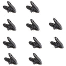 lot Earphone Headphone Mic Tidy Cable Wire Lapel Collar Clip holder Black