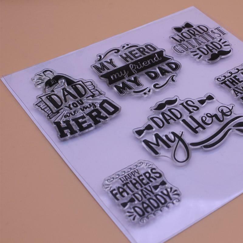 Father's Day Silicone Clear Seal Stamp DIY Scrapbooking Embossing Photo Album