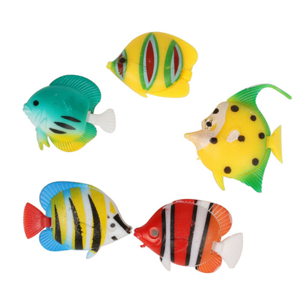 5pcs Artificial Moving Floating Fishes Aquarium Fish Tank