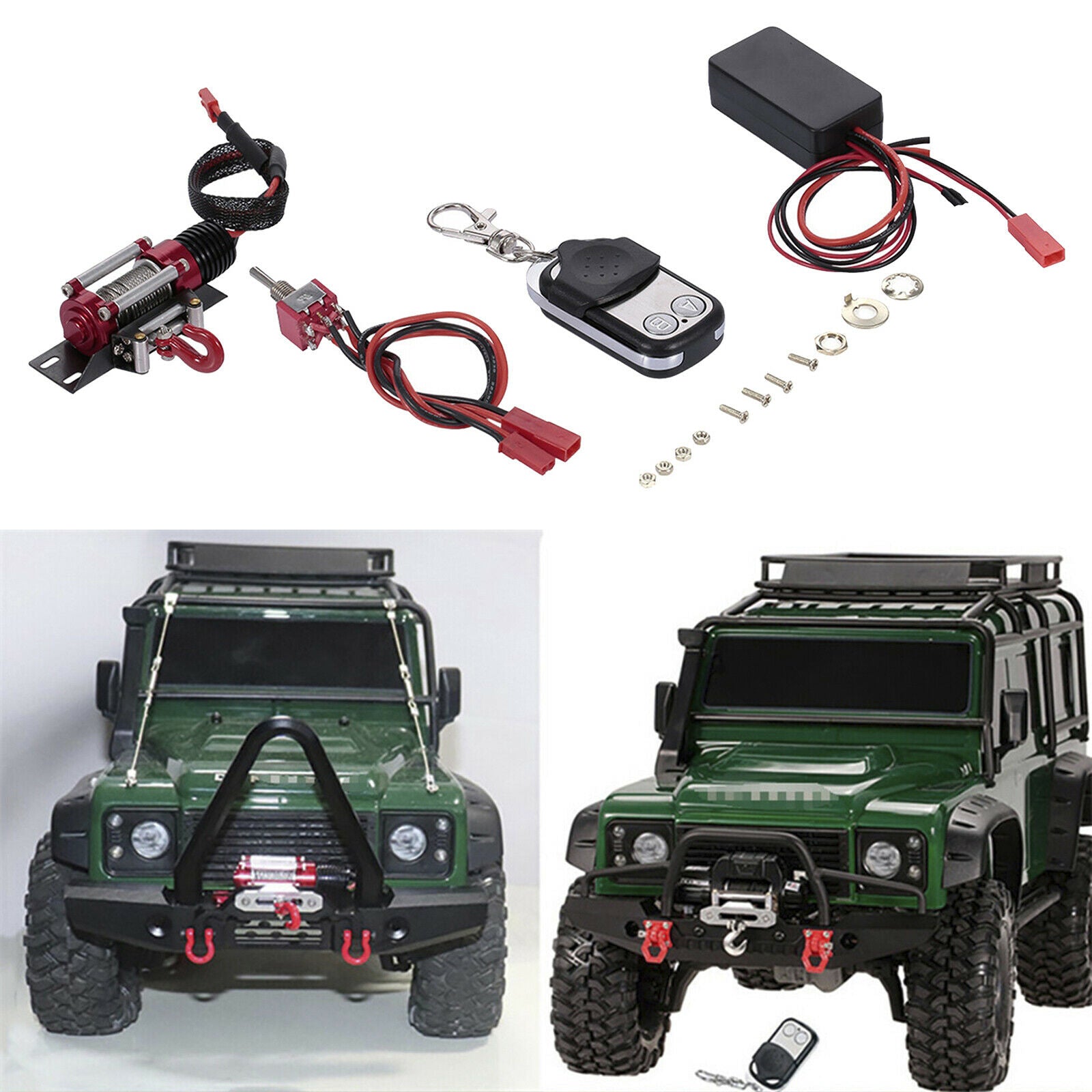 1/10 RC Motor Winch RC Metal Winch Parts for D90 SCX10 TRX4 Replacements
