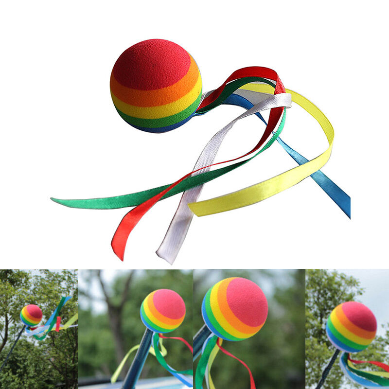 Car Antenna Toppers RainbowBall Colored Ribbon AntennaBalls Unique design.l8