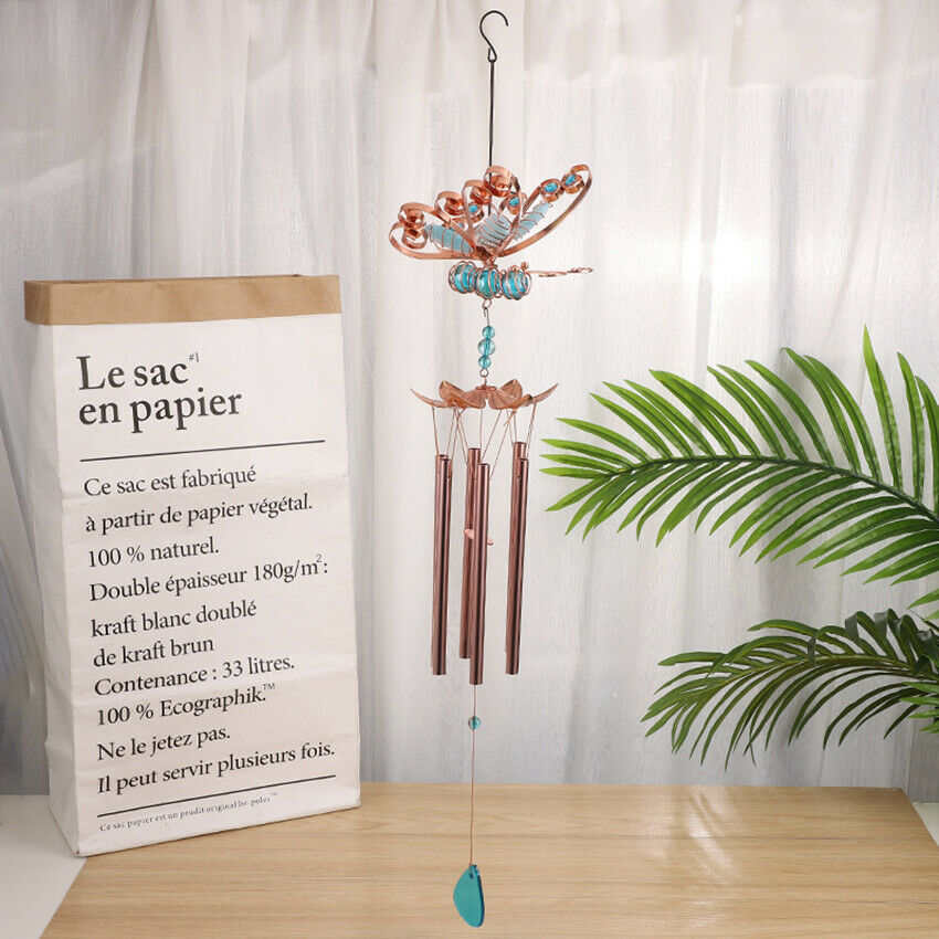 Tubes Bells Home Decor Wind Chimes Crafts Metal Butterfly Indoor Outdoor Garden